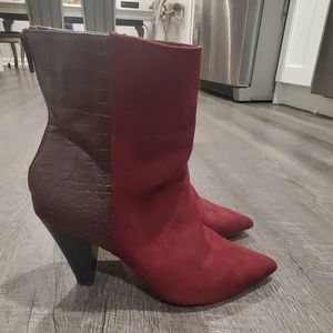 New Directions burgundy ankle boots